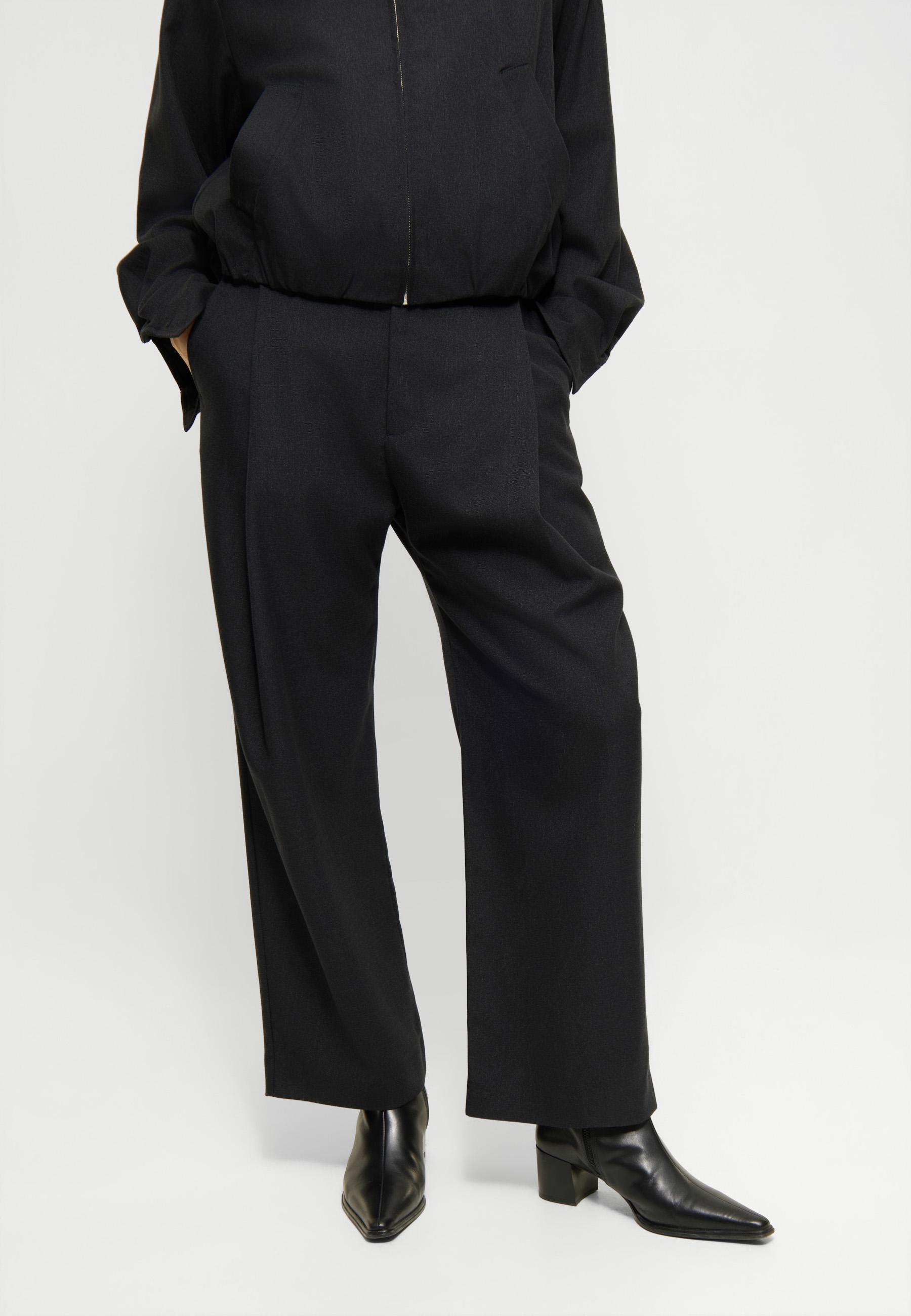 Elvine Admira Pants Black Melange Damen Bundfaltenhose schwarz